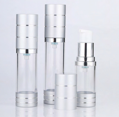 Cosmetische verpakking Ronde plastic lotion crème lege luchtloze fles met pomp