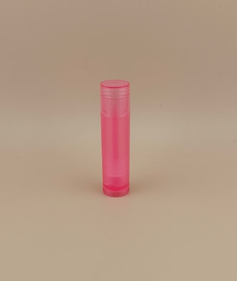 Kleine Geribbelde Transparante Roze Lipbalsem Verpakking voor Lippenstiften