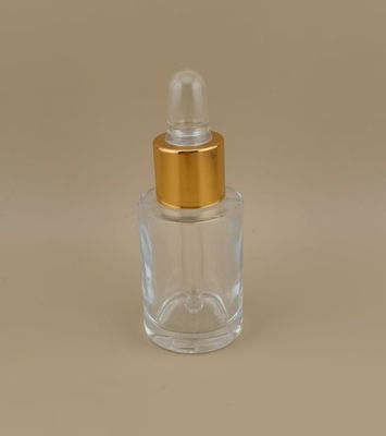 Delicaat glazen dropperfles voor lotion helder mat ontwerp CRC mogelijk
