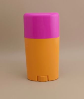 Oranje Grote Gladde Lippenbalsem Verpakking met Roze Deksel 0802 voor Lippenstiften