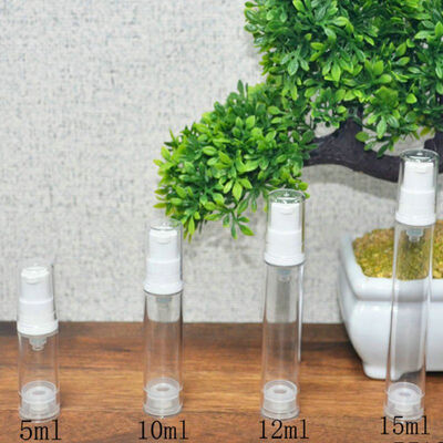 Mini draagbare luchtloze fles met rubberen bodem voor cosmetica