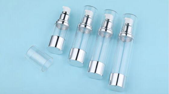 Cosmetische verpakking Ronde plastic lotion crème lege luchtloze fles met pomp