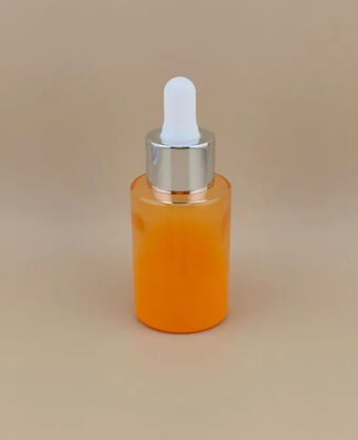Nieuw ontwerp Helder geleidelijke verandering Oranje gladde ronde dropper fles voor essence