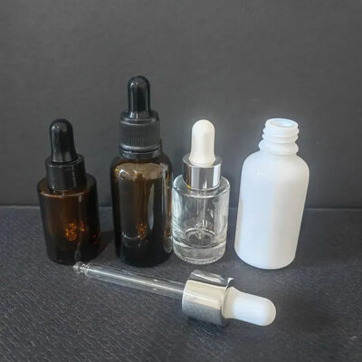 Groothandel lege cosmetische amberkleurige glazen lichaamsolie 15 ml 20 ml 30 ml druppelflesje