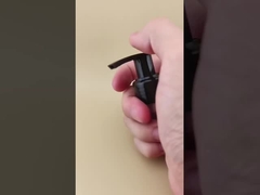 Glanzende Zwarte Lotionpomp Links-Rechts Vergrendeling Geribbeld K201-9 voor Huidverzorgingsflessen