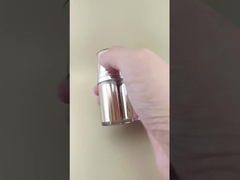 Twee-kleurige gouden en zilveren luchtloze pompfles met buitenbekleding voor cosmetische en huidverzorgingsproducten