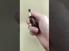 Zacht Ontwerp Kleine Transparante Bruine Gladde Ronde Druppelfles voor Huidverzorging