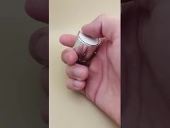 Zilverkleurige aluminium-kunststof ronde gladde dop met witte knop voor huidverzorgingsflessen