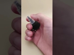 Zwarte plastische geribbelde gele dop voor verffflessen