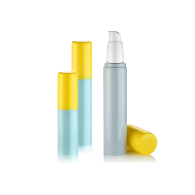 Goede kwaliteit kleurrijke PP ronde huidverzorgingscontainer pomp airless fles
