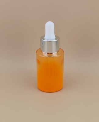 Nieuw ontwerp helder geleidelijke verandering Oranje gladde ronde dropper fles K-GBL30 voor essentie