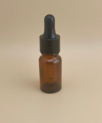 Delicate Design Mini Clear Brown Smooth Round Dropper Flasje voor huidverzorging
