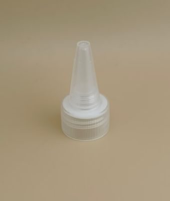 Doorzichtige plastische geribbelde gele dop voor verffflessen