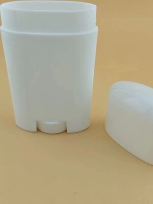 Witte, op maat gemaakte, ovale kleur, PP, plastic, cosmetisch deodorant, flesje