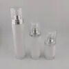 Luxe navulbare 30 ml rond spray plastic cosmetische serumlotion acryl airless pompfles