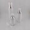 Luxe navulbare 30 ml rond spray plastic cosmetische serumlotion acryl airless pompfles