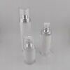 Luxe navulbare 30 ml rond spray plastic cosmetische serumlotion acryl airless pompfles