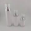 Luxe navulbare 30 ml rond spray plastic cosmetische serumlotion acryl airless pompfles