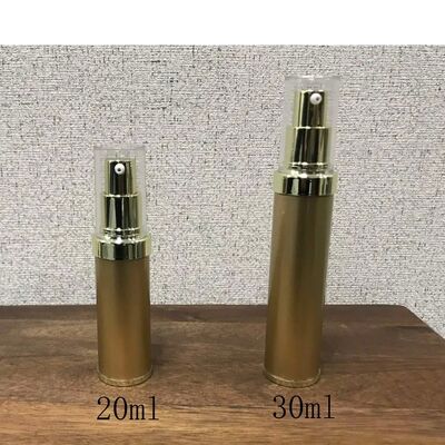 Silindervormige 10 ml 15 ml 20 ml 30 m zilveren PP-plastic luchtloze pompfles met populaire lotionpompfles