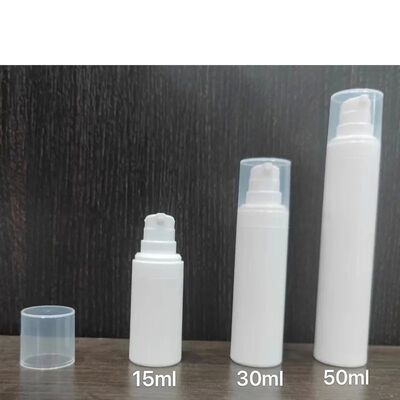 Wit Zwart Serum Plastic 50ml Airless Pompfles PP te koop