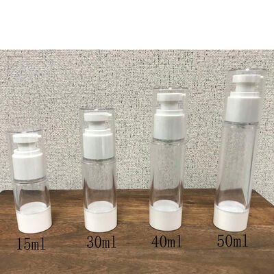 15 ml 30 ml 40 ml 50 ml Cosmetische luchtloze fles Lichaamscrème Luchtdichte luchtloze pompfles