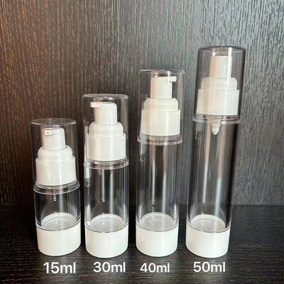 Luchtloze pompfles Custom lege cosmetische plastic nieuw ontwerp luchtloze fles
