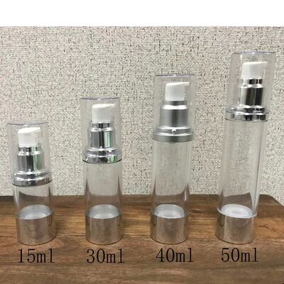 30 ml 50 ml wit helder luchtloos pompfles Vacuüm cosmetische lotion pompfles