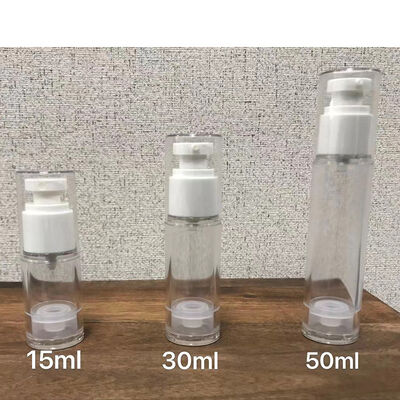 Airless Lotion Pump Flasje Serum Geen DIP Tube Dispenser Transparante Cosmetische Verpakking Hervulbaar