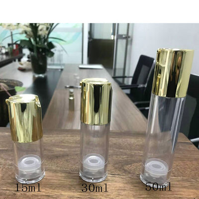 Airless Lotion Pump Flasje Serum Geen DIP Tube Dispenser Transparante Cosmetische Verpakking Hervulbaar