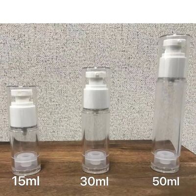 Witte PP luchtloze fles Mini Probe Airless Pump Flasje 30 ml voor lotion crème