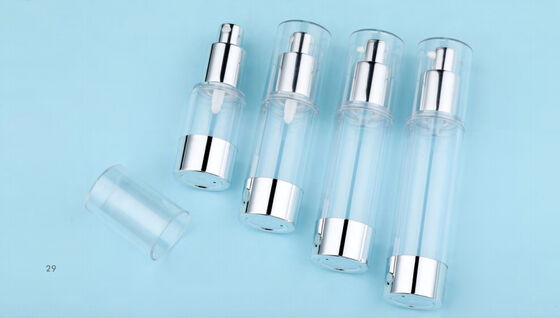 Cosmetische verpakking Ronde plastic lotion crème lege luchtloze fles met pomp
