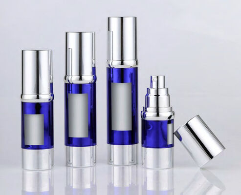 Cosmetische verpakking Ronde plastic lotion crème lege luchtloze fles met pomp