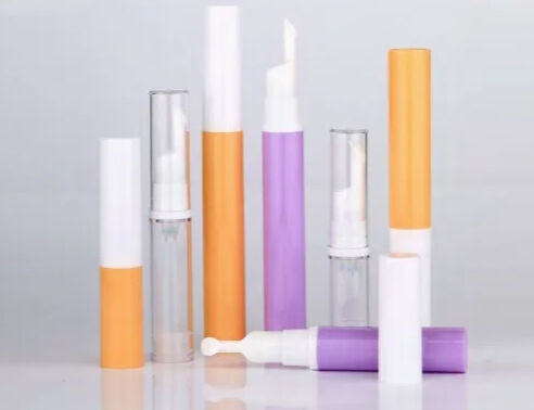 Plastic lotion pump luchtloze vacuümfles met pompdeksel Cosmetische verpakking K18-2 5ml 10ml 12ml 15ml