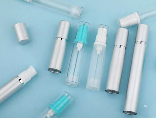 Plastic lotion pump luchtloze vacuümfles met pompdeksel Cosmetische verpakking K18-2 5ml 10ml 12ml 15ml