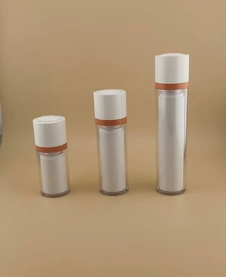 Roterende fles met heldere buitenbekleding voor cosmetica