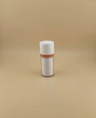 Roterende fles met heldere buitenbekleding voor cosmetica