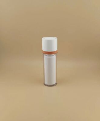 Roterende fles met heldere buitenbekleding voor cosmetica