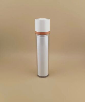 Roterende fles met heldere buitenbekleding voor cosmetica