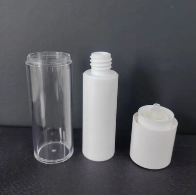 Ronde glazen fles met lotion pomp spray crème glazen cosmetische fles met pomp