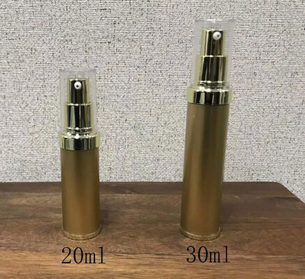 Cilindrische zilveren PP-plastic pompfles zonder lucht met populaire lotionpompfles 5 ml 15 ml 20 ml 30 ml