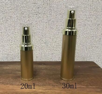 Cilindrische zilveren PP-plastic pompfles zonder lucht met populaire lotionpompfles 5 ml 15 ml 20 ml 30 ml
