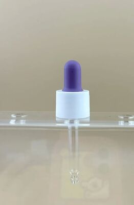 Custom 18/412 Matte rubber dropper cap voor plastic essentiële oliefles