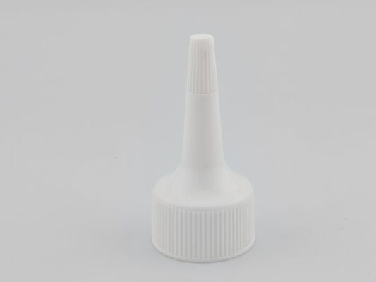 Fleskapper 24 mm wit geribde sluiting schroefkap