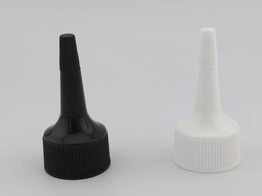 Fleskapper 24 mm wit geribde sluiting schroefkap