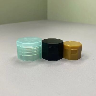 Octagonvorm 24mm Flip Top Caps Plastic Speciale vorm Snap Caps