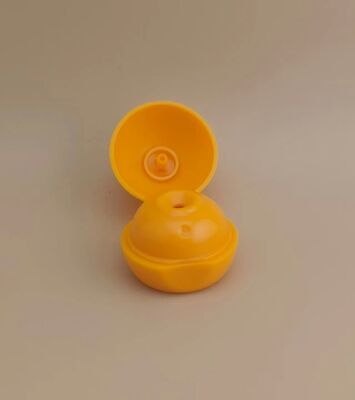 Geel, glad, mat, boldoek voor cosmetische flessen