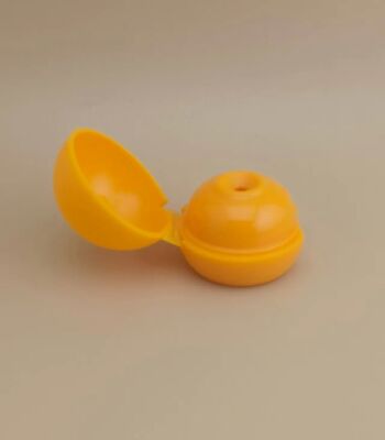 Geel, glad, mat, boldoek voor cosmetische flessen