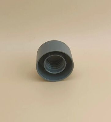 Grijze, gladde, matte plastic dop voor cosmetische flessen
