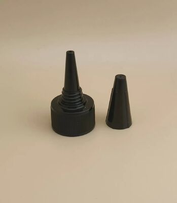 Zwarte plastic geribbelde jelly-schroefdop voor verfflessen