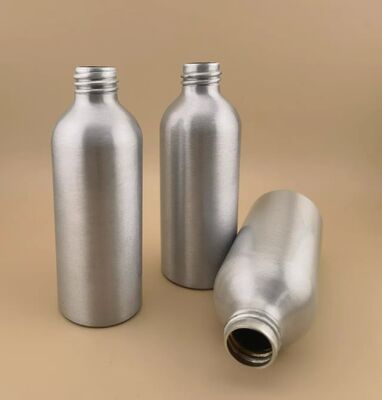 Nieuwe luxe heldere zilveren aluminium flessen van hoge kwaliteit cosmetische aluminium flessen